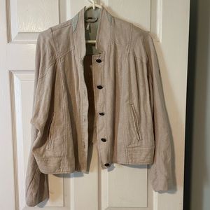 Free People Linen Blend Lightweight Jacket